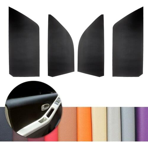 4pcs/set For Toyota Yaris Car-styling Interior Trim Microfiber Leather Door Armrest Panel Cover Decor