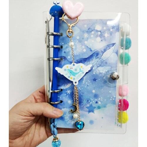 A5 A6 Loose Leaf Star Account Binder Book Square Girl Heart Cute Planner 1 Set Diary Notebook