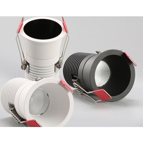 Anti Glare Dimmable COB LED Downlights 5W/7W/10W/12W LED Ceiling Spot Lights Warm Cold White Background Lamps Indoor Lighting