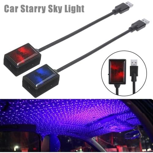 Car Roof Star Light Interior LED Star Laser Atmosphere Ambient Projector USB Night Lamp for Auto Home Decor Decoration