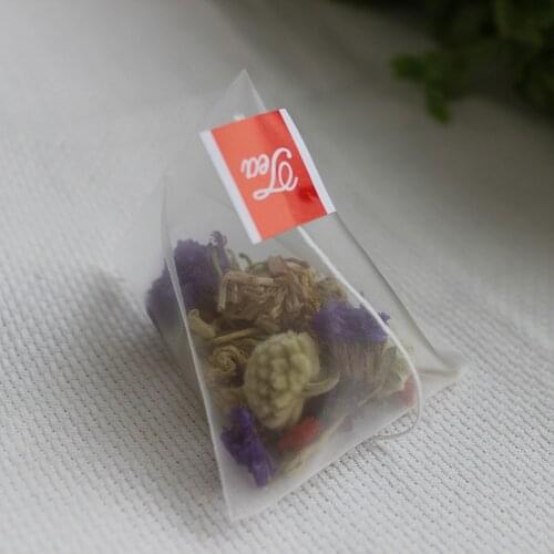 Free shipping! 1000pcs/lot 58 X 70mm Pyramid Nylon tea bags Tea filters String with TEA tag, Transparent NYLON bags