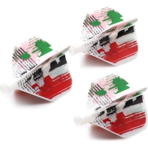 CUESOUL TERO AK4 Dart Flights Standard Shape Italian Flag Design,Set of 3 pcs