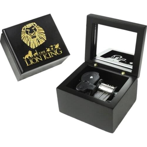 Sinzyo Handmade Wooden The lion sleep tonight Music Box birthday Gift For Christmas/Birthday/Valentines day gift boxs