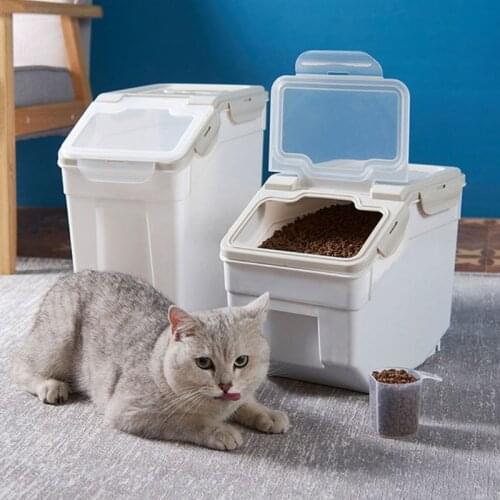 4-6KG Pet Food Rice Storage Container Moistureproof Insectproof Airtight Case Grain Organizer Box with Wheels for Flour