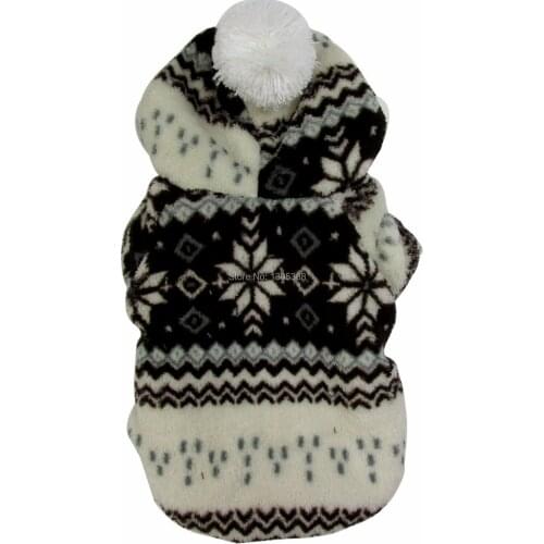 Brown Snowflake Style Pet dogs Vest Coat Free Shiping By CPAM Dogs Clothing