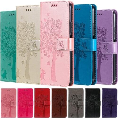 Cat&Tree Flip Leather Case For Sony Xperia 1 5 10 ii XA XA1 XA2 XZ XZ1 Compact XZ2 Premium XZ3 E4 E5 E6 Z3 Z5 Phone Book Cover