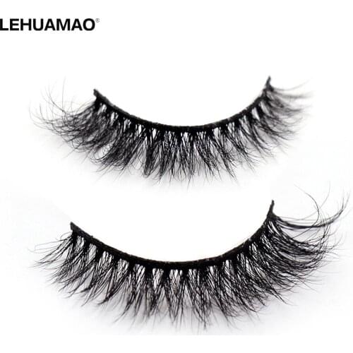 LEHUAMAO Makeup 3D Mink Lashes Thick Natural Free Eyelashes 100% Cruelty free Handmade Full Strip Lashes Fluffy Soft False Lash