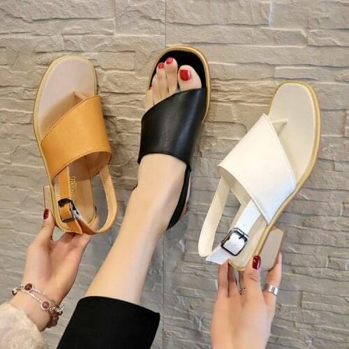 Large size 35-42 size 2021 Summer Womens Shoes New Flip-Flop Sandals Womens Roman Shoes Womens Shoes