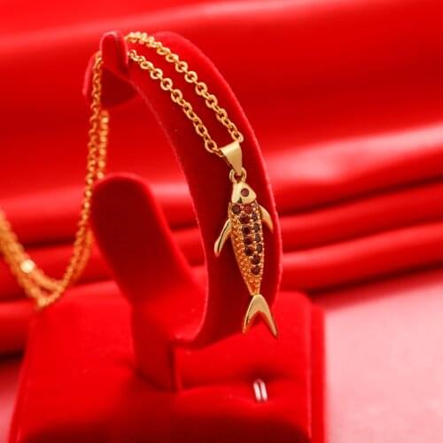 Gligli Small Necklaces For Women/Girl Gold Color Pendant Thin Chain Jewelry Ladies Festival Gift