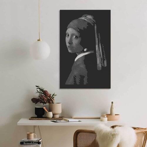 GRİET METAL DUVAR TABLOSU KADIN ŞIK TABLO PANO LÜKS MODERN 45x70