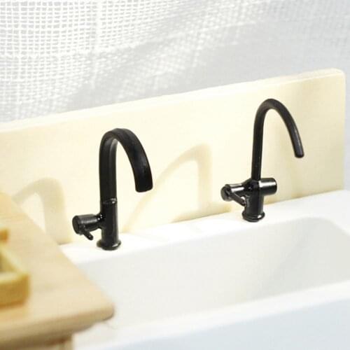 1/12 Dollhouse Mini Faucet Model Toy Doll Room Desk Decor Ornament DIY Craft Prop