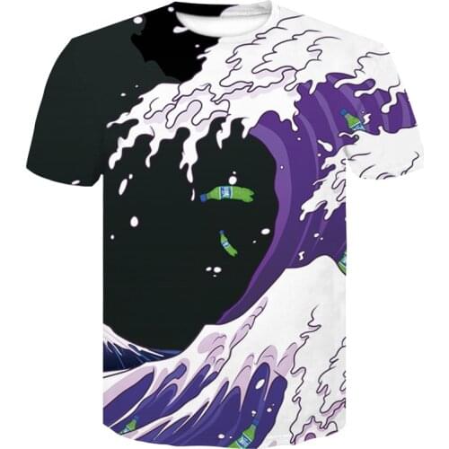 Fashion trend mens casual short-sleeved collared printed T-shirt summer 2020 galaxy party men and women wear t-shirts