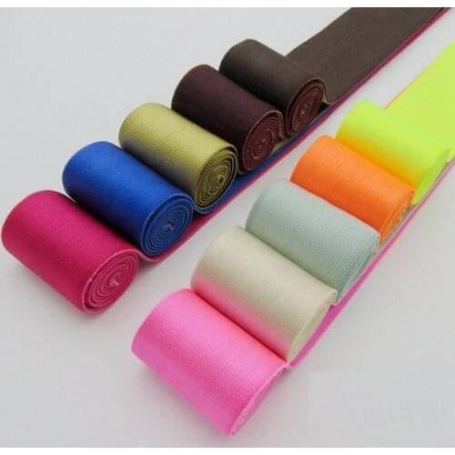 Fashion soft webbing 38mm 4meters/lot elastic band silk face for clothing decoration underwear belt bright elastic straps