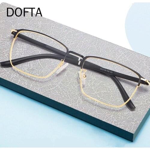 DOFTA Prescription Glasses Frame Men Square Alloy Optical Eyeglasses Frame Vintage Myopia Eyewear Women 5303
