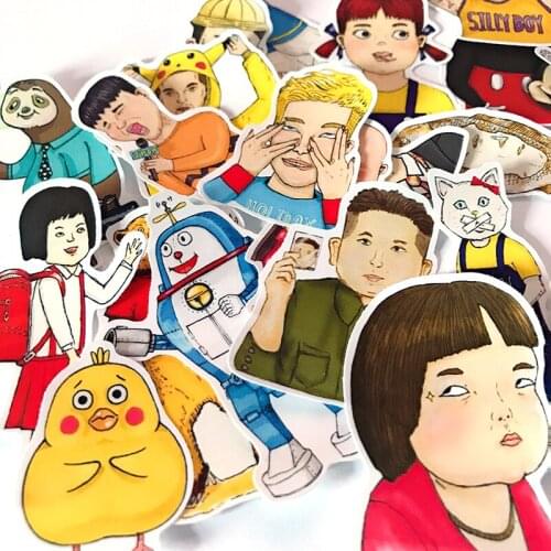 24PCS Funny animator Stickers Crafts And Scrapbooking stickers kids toys book Decorative sticker DIY Stationery