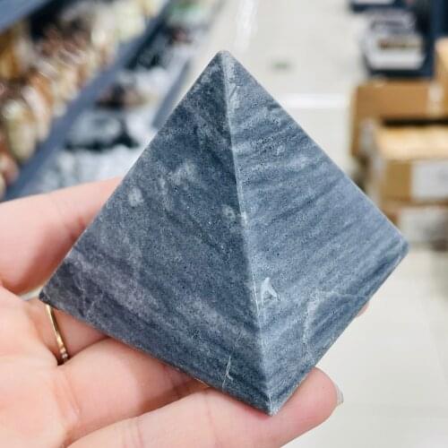 Natural Marble Quartz Crystal Gift Home Decor Pyramid Healing Crystal Crafts