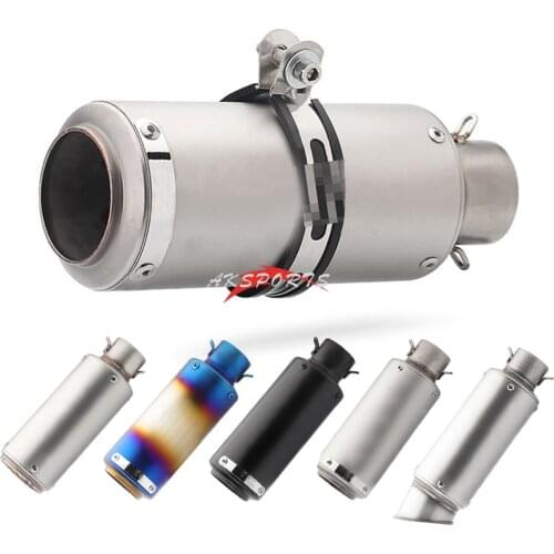 New muffler motorcycle 51mm/60mm Exhaust Muffler pipe with DB killer escape moto sc for R6 GSXR1000 R25 MT07 cb650f gsxr250