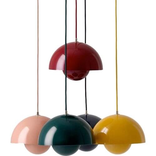 New Modern Pendant Light Simple Colorful Parlor Restaurant Bedroom Cafe Metal Lighting Fixture Nordic Art Decor E27 Hanglamp