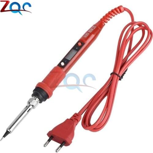 Soldering Iron Pen LCD Digital Constant Temperature Adjustable Electric Welding Tool for Computer Circuit Board 220V 80W EU Plug