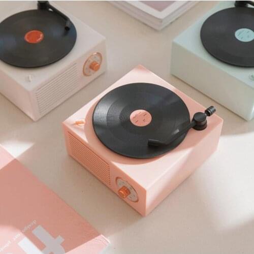 Retro Record Player Wireless Bluetooth Mini Speaker Mini Home Loud Volume Nostalgic Mobile Phone With Subwoofer