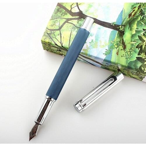 Business Writing Fountain Pen Metal Ink Pen 0.5MM Nib Converter Filler Stationery Office school supplies writing gift