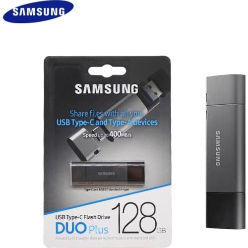 Samsung DUO Plus USB 3.1 Flash Drive 32GB 64GB Type C Memory Stick 128GB 256GB Metal Pendrive For Smartphone Tablet Computer