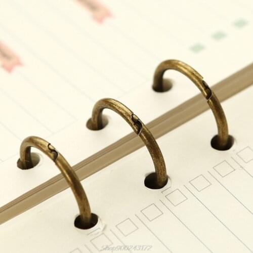 DIY Metal Clip 3 Holes Ring for Notebook Loose Leaf Diary Photo Album Binding Au26 20 Dropship