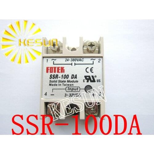 SSR-100DA SSR-100 DA 100A 3-32V DC TO 24-380V AC DC-AC Single Phase Solid State Relay x 10PCS