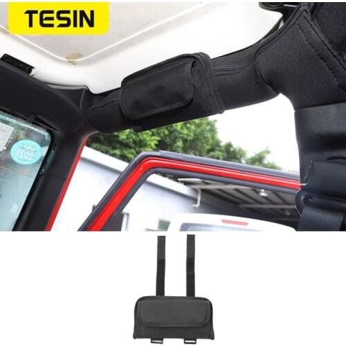 TESIN Stowing Tidying For Jeep Wrangler JK JL TJ 2018+ Multi-Function Glasses Storage Bag for Jeep Wrangler Car Accessories