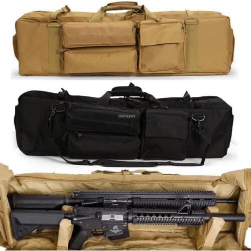 Tactical Gun Backpack Army Double Rifle Bags Airsoft Military Dual Carbine Carrying Case for SAW M249 M4A1 M16 AR15