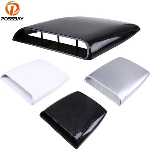 Universal Car Air Intake Flow Hood Vent 3D Outlet Stickers Scoop Turbo Bonnet Hood Exterior Decoration Carbon Fiber Look Cover