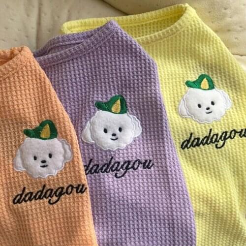 Korean Dog Clothes Summer Thin Cartoon T-shirt Teddy Vest Bichon Hiromi Pet Pullover Breathable Dog Products