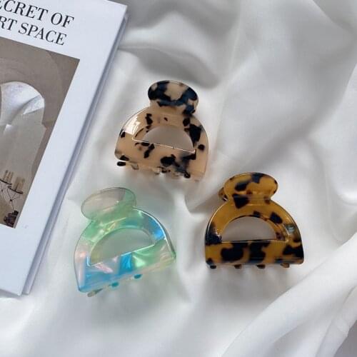 Hair Claw Clips Barrette Clamp Jelly Colors Acrylic Ponytail Crab Girls Hair Hairpin Hair Styling Accessories For Women