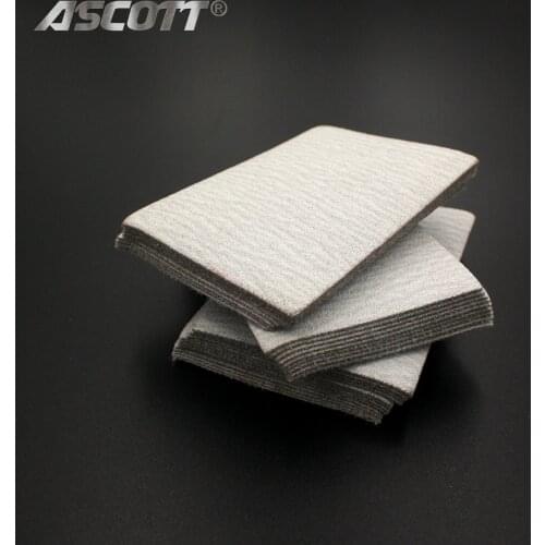 10pcs 100pcs white color rectangular adhesive sand paper polishing pad self-adhesive loop backing polishing disc angle grinder