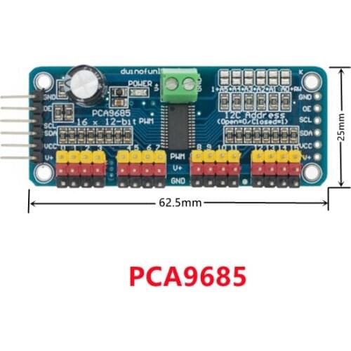 10pcs 16 Channel 12-bit PWM/Servo Driver-I2C interface PCA9685 module Original Raspberry pi shield module servo shield shield