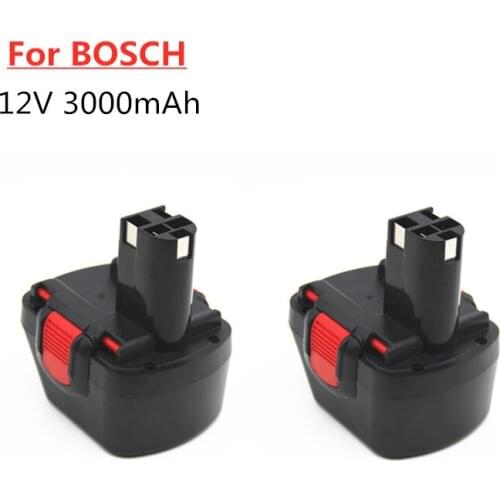 2PCS BAT043 BAT045 BAT046 BAT120 BAT139 3.0Ah Ni-MH 12V Rechargeable Battery for Bosch 12 V Drill GSR12VE-2 PSR12VE-2 2607335273
