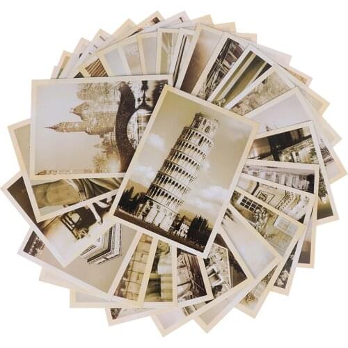 32pcs Travel Postcard Vintage Landscape Building Photo Picture Poster Post Pards