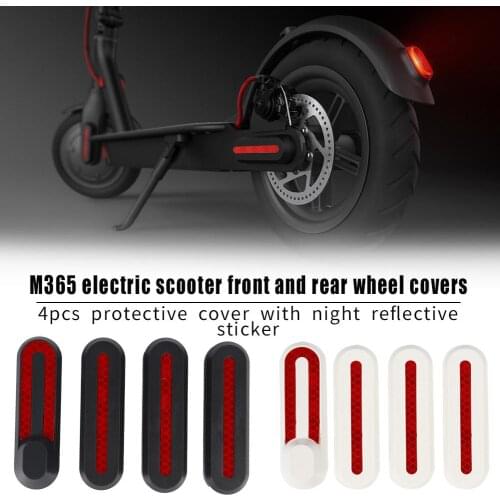 4pcs Scooter Front Rear Wheel Tyre Cover Hubs Protective Shell Case Sticker for Xiaomi M365 Electric Scooter Skateboard