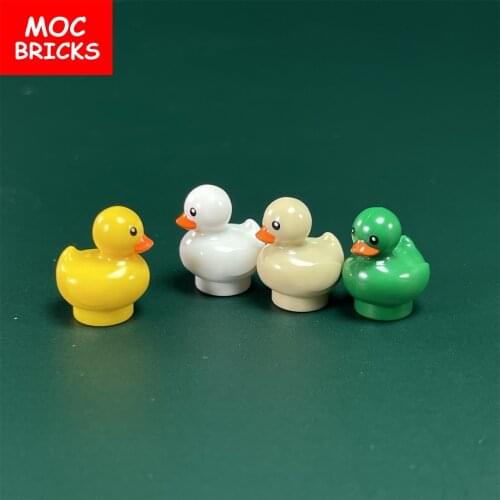 5pcs/lot MOC BRICKS Animal Little Yellow Duck Model Farm Construction Toy Children Education Blocks Gifts