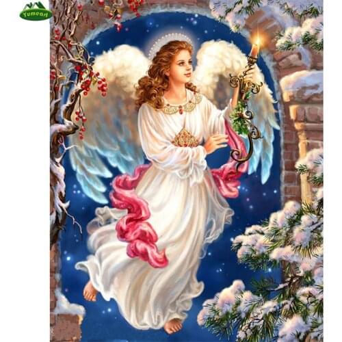 5D DIY Needlework Diamond Painting Beautiful Angel Women Embroidery Cross Stitch Rhinestone Mosaic Hobbies and Crafts Gift