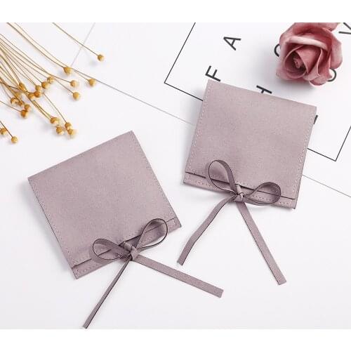 Microfiber Velvet Bag Jewelry Presents Pouches for Earrings Necklace Christmas Jewellery Wedding Gift Package Can Personalized