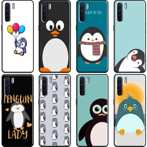 Cute Lovely Penguin Case For OPPO Reno 2 Z 4 Pro A5 A9 A31 A53 2020 A1K A3S A5S A15 A52 A72 A83 F5 F7 Cover