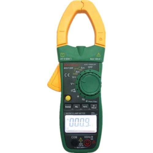 MASTECH MS2138R 4000 Counts Digital AC DC Clamp Meter Multimeter Voltage Current Capacitance Resistance Tester