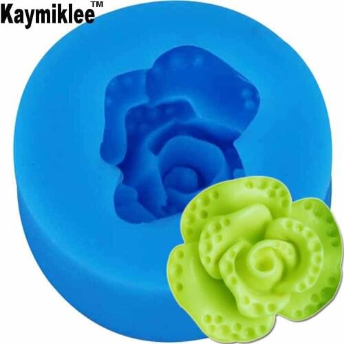 Kaymiklee M776 3D Silicone Mold Succulents Rose Shape Fondant Cake Mould For Candy,Chocolate,Ice,Cake ,Clay Resin Moulds