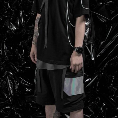 Pupil travel Functional cargo shorts detachable reflective pockets double molle techwear streetwear ninjawear darkwear