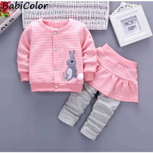 Baby girls clothing sets spring autumn infant girls tracksuit set cartoon cardigan suit kids toddler girl christmas clothes set