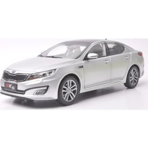 1:18 Diecast Model for Kia New K5 Optima 2010 Silver Alloy Toy Car Miniature Collection Gifts