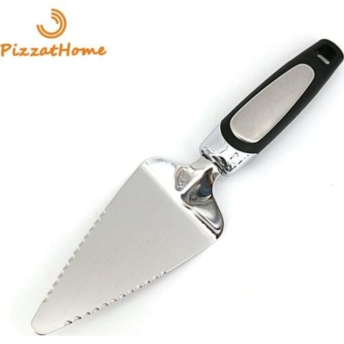 PizzAtHome Stainless Steel Cake Shovel Pizza Cutter Cake Knife Serrated Edges Blade with PP Handle Cake Spatula Backing Tools
