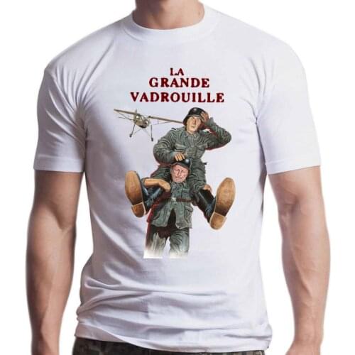 New La Grande Vadrouille Ver 1 Poster T Shirt All Sizes S 5xl Louis De Funes T Shirt Summer Famous Clothing