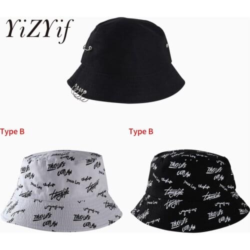 Unisex Cotton Bucket Hats Women Summer Sunscreen Panama Hat Men Double-sided Sunbonnet Fedoras Outdoor Fisherman Hat Beach Cap